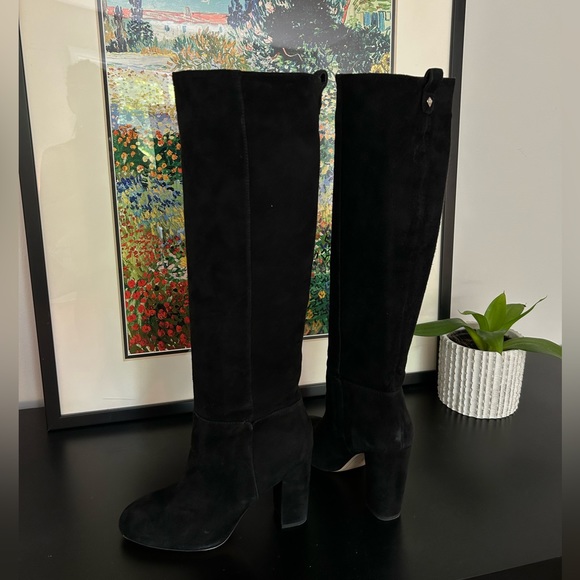 Sam Edelman Caprice Suede Boot Size 6 - Black - Picture 4 of 6